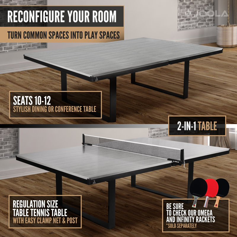 JOOLA Brighton Table Tennis and Dining Combo Table, Office Ping Pong